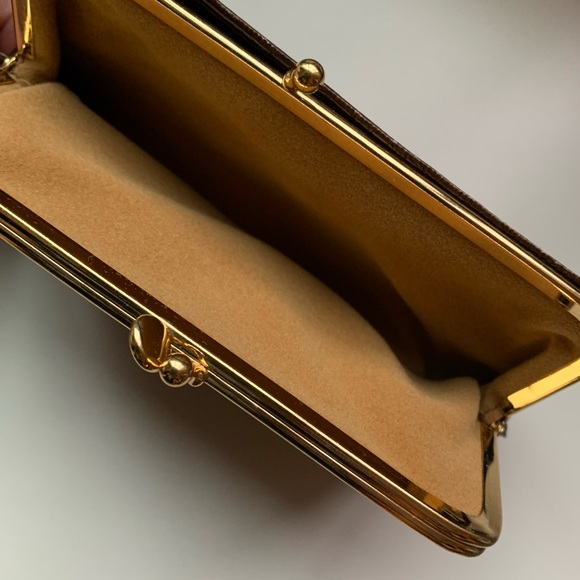 Vintage Stitched Boho 70s Clutch In Orange and Pink - Picture 12 of 13